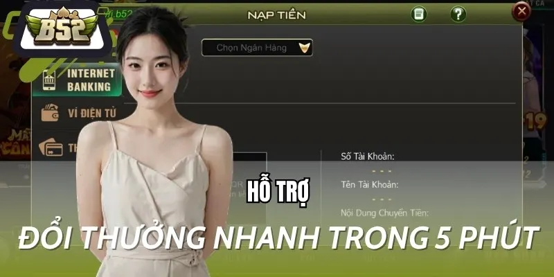 Hệ thống hỗ trợ cược thủ giao dịch nhanh trong vài phút